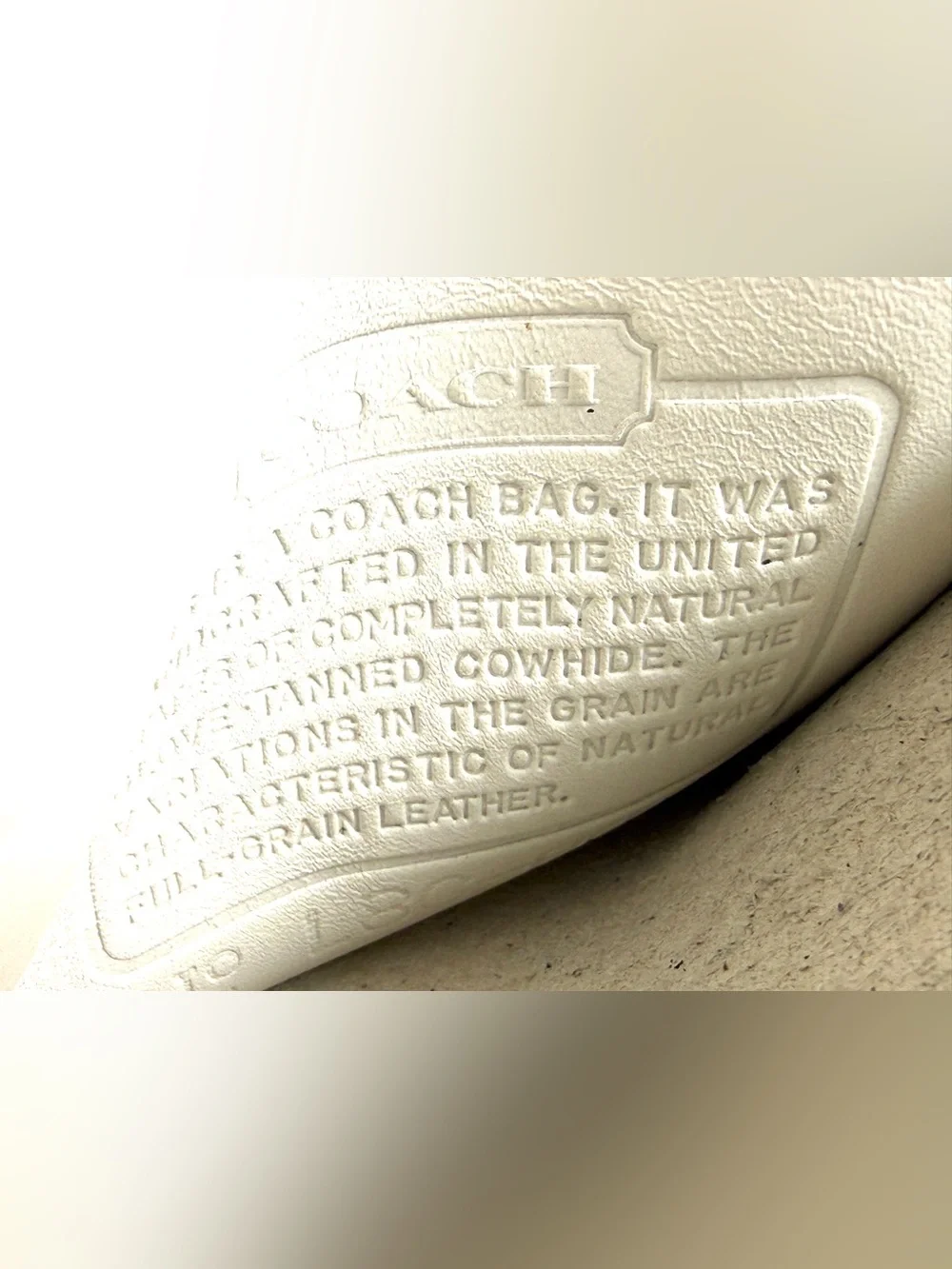 Coach White Leather Crossbody Bag